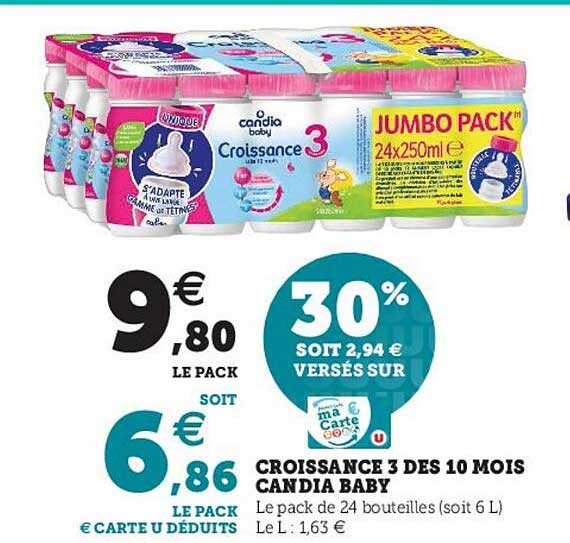 Croissance 3 Dès 10 Mois Candia Baby