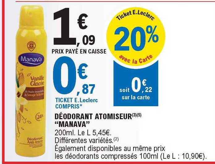 Déodorant Atomiseur "manava"