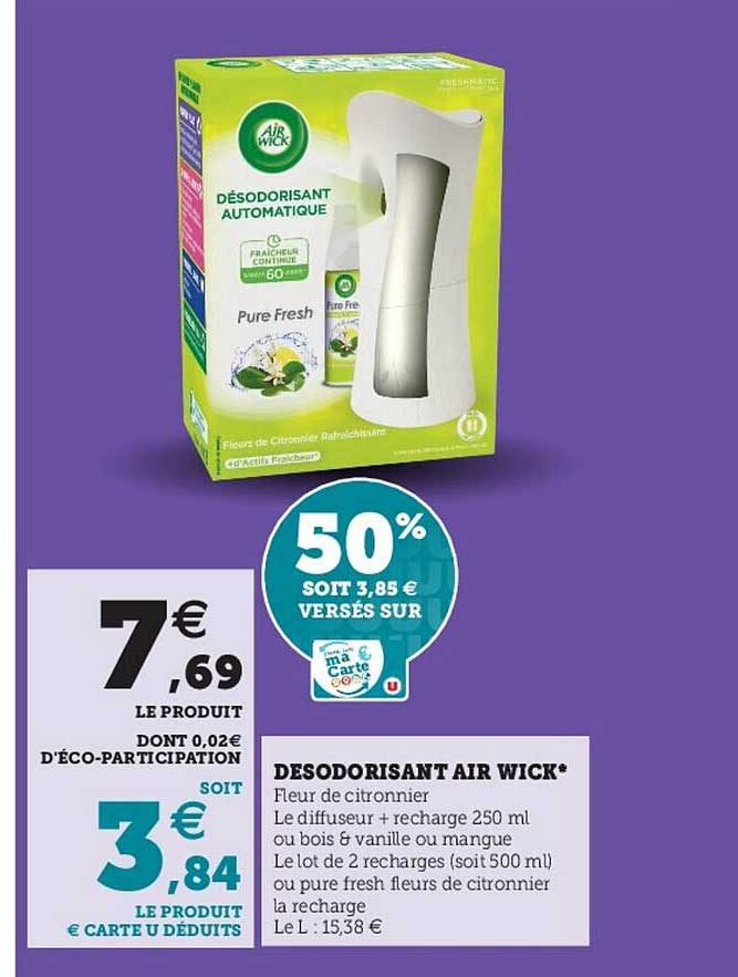 désodorisant air wick