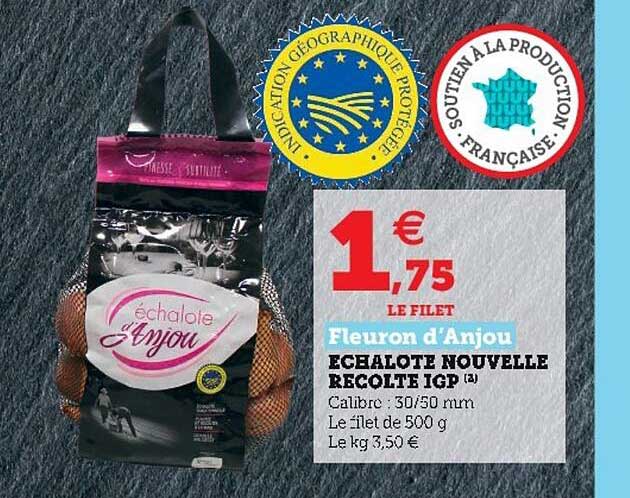 échalote nouvelle récolte igp fleuron d'anjou