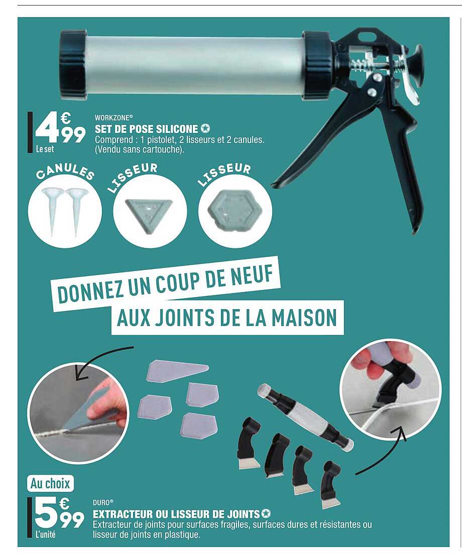 extracteur ou lisseur de joints duro
