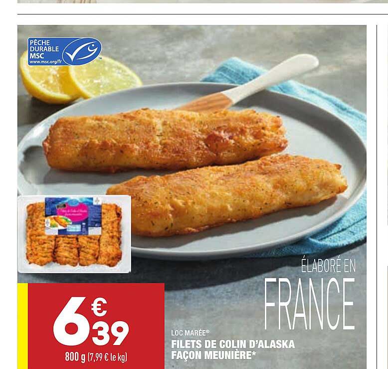 filets de colin d'alaska façon meunière loc marée