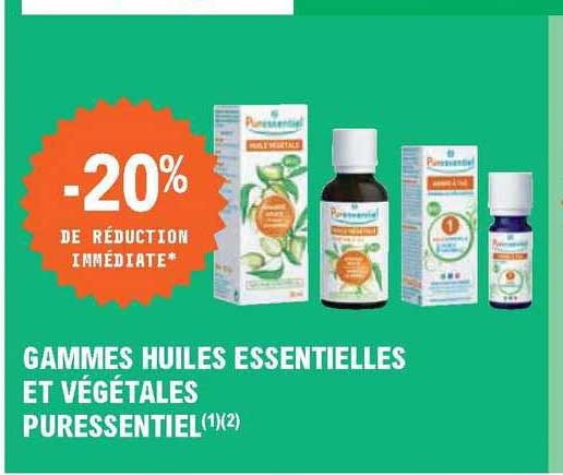 gammes huiles essentielles et végétales puressentiel