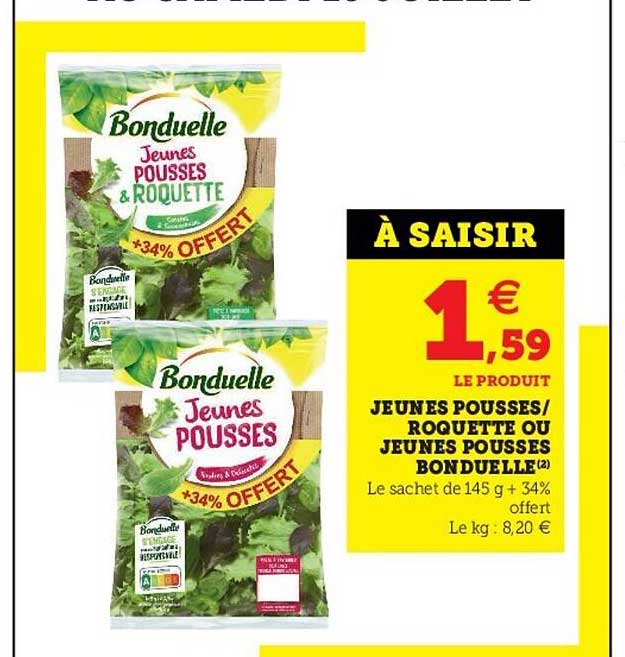 jeunes pousses - roquette ou jeunes pousses bonduelle