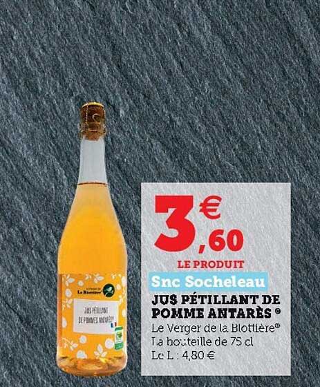 jus pétillant de pomme antarès snc socheleau
