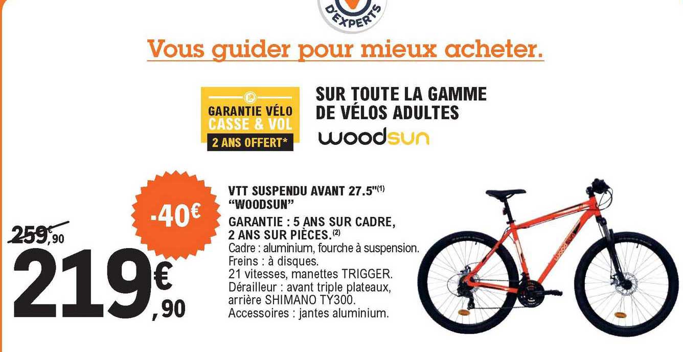 la gamme de vélos adultes woodsun