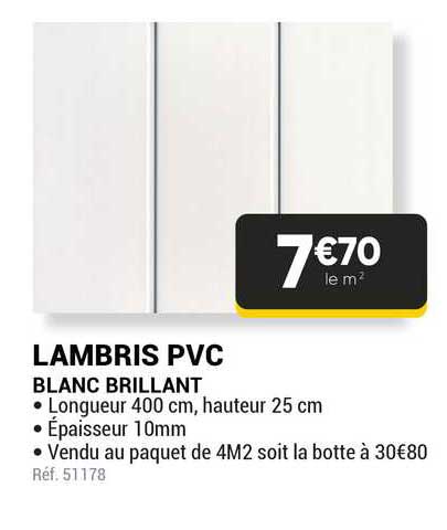 lambris pvc blanc brillant