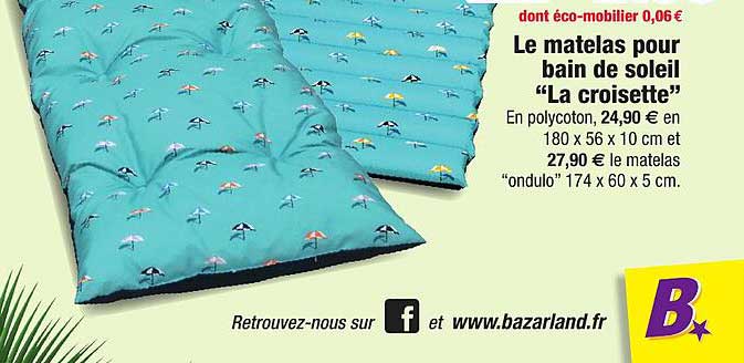 le matelas pour bain de soleil "la croisette"