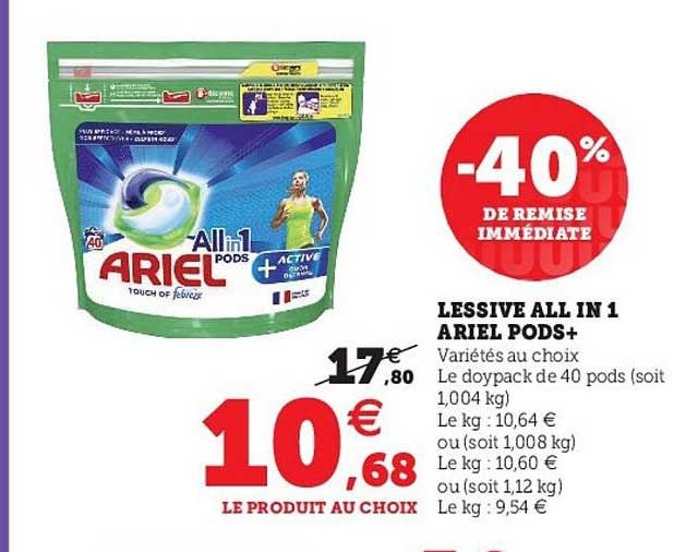 lessive all in 1 ariel pods+