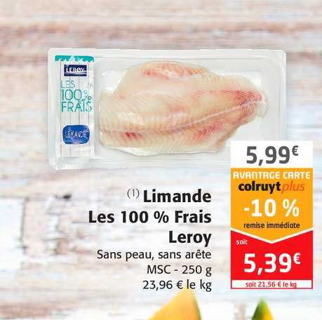 limande les 100 % frais leroy -10% remise immédiate