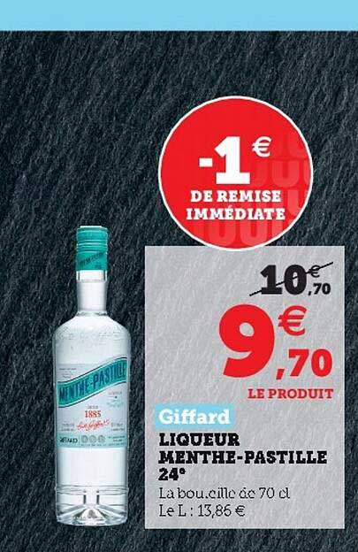 liqueur menthe-pastille 24° giffard