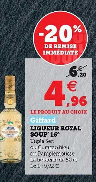 liqueur royal soup' 16° giffard