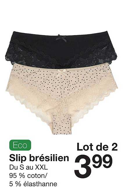 lot de 2 slip brésilien