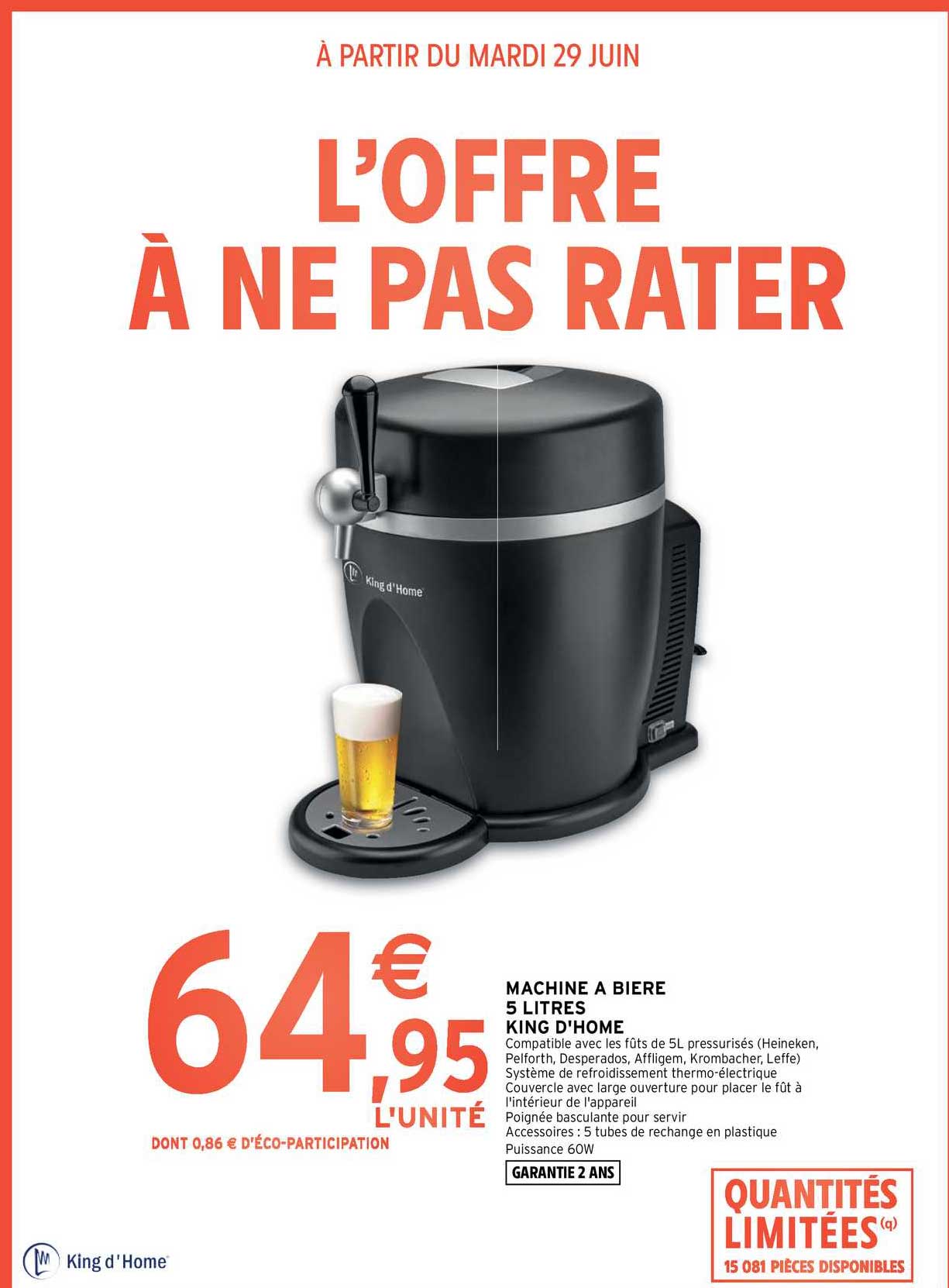 Machine à Bière 5 Litres King D'home