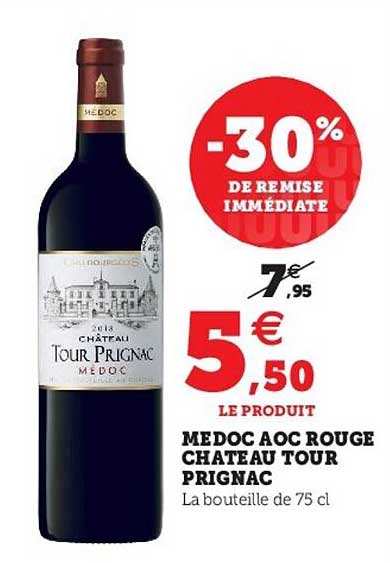 médoc aoc rouge château tour prignac