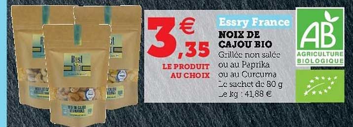 Noix De Cajou Bio Essry France