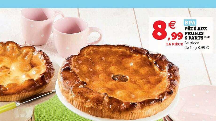 pâté aux prunes 6 parts bpa