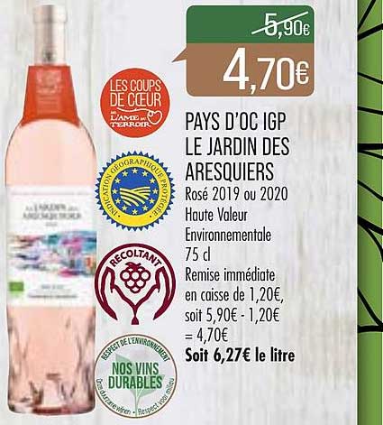pays d'oc igp le jardin des aresquiers