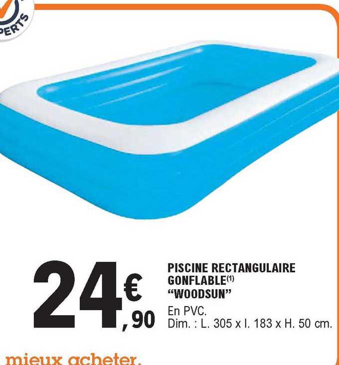 Piscine Rectangulaire Gonflable "woodsun"