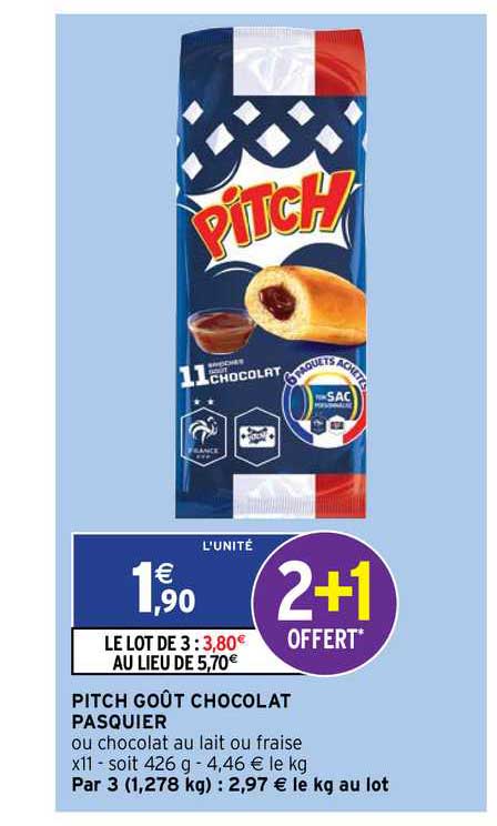 Pitch Goût Chocolat Pasquier