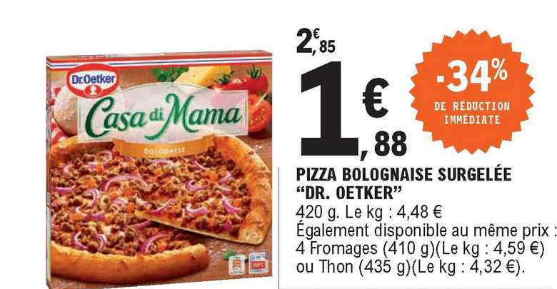 pizza bolognaise surgelée "dr. oetker"