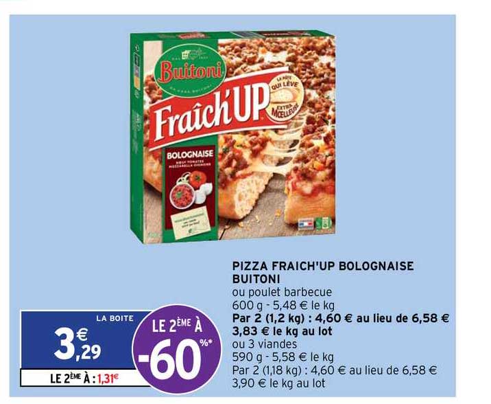 pizza fraîch'up bolognaise buitoni