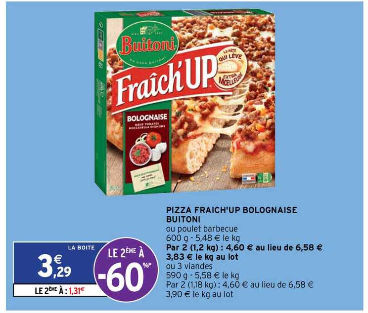 pizza fraîch'up bolognaise buitoni