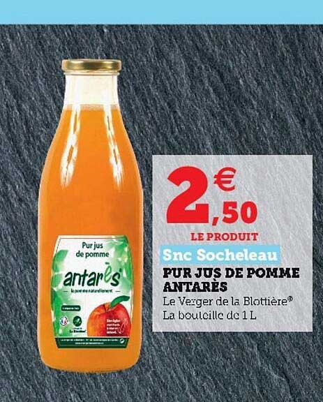 pur jus de pomme antarès snc socheleau