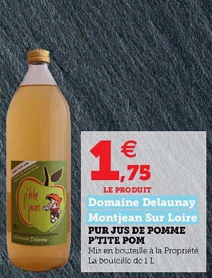 pur jus de pomme p'tite pom domaine delaunay montjean sur loire