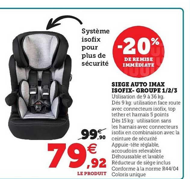 siège auto imax isofix- groupe 1-2-3