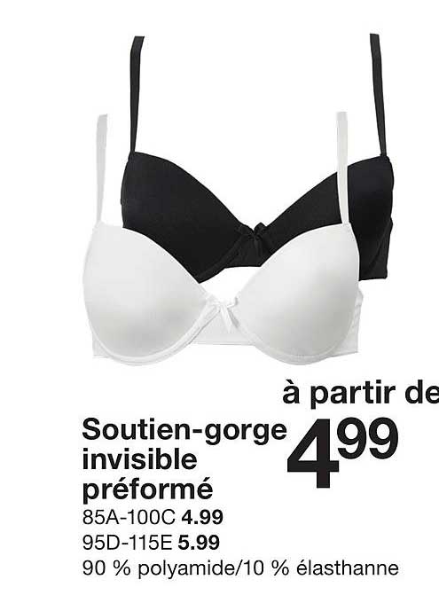 soutien-gorge invisible préformé