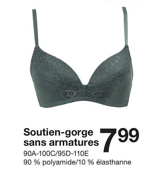 soutien-gorge sans armatures