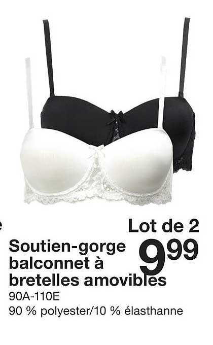 soutien-gorger balconnet à bretelles amovibles