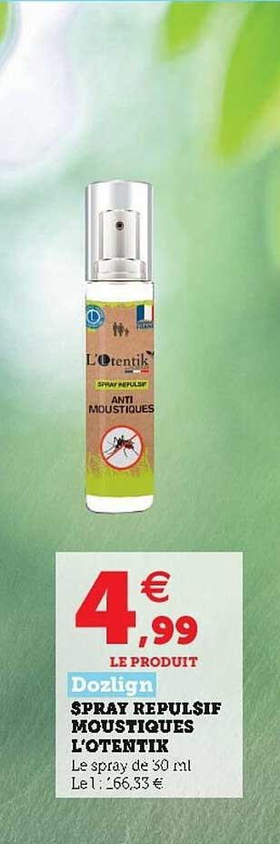 Spray Repulsif Moustiques L'otentik Dozlign