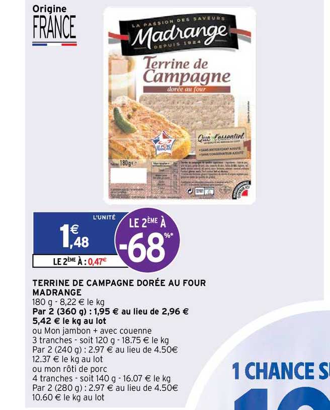 terrine de campagne dorée au four madrange