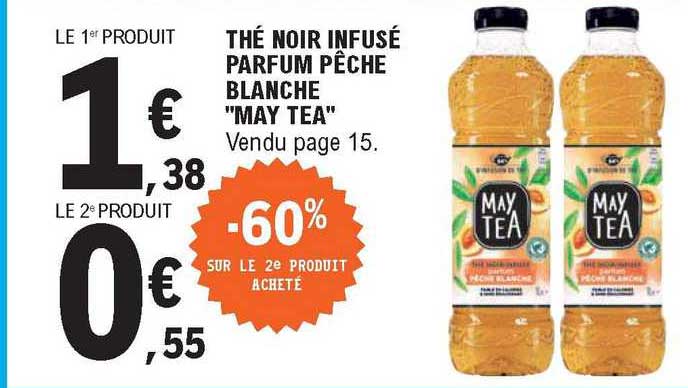 thé noir infusé parfum pêche blanche "may tea"