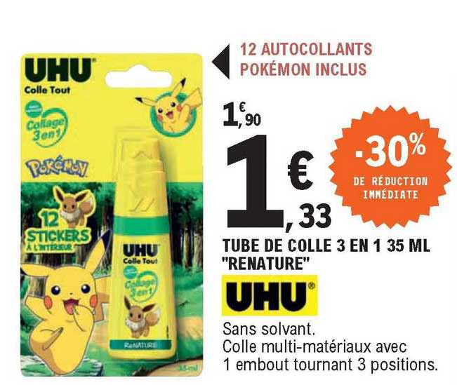Tube De Colle 3 En 1  Ml "renature" Uhu