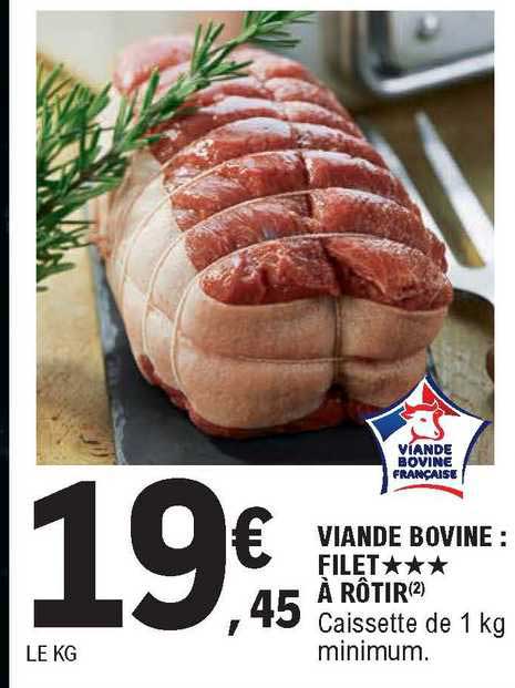 Viande Bovine : Filet à Rôtir