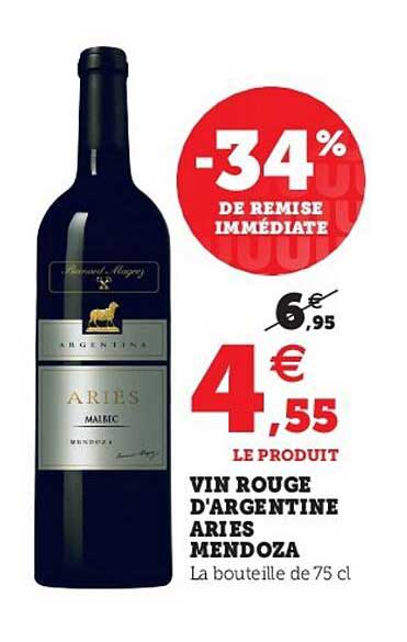 vin rouge d'argentine aries mendoza