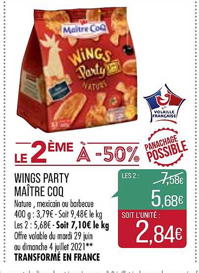 wings party maître coq