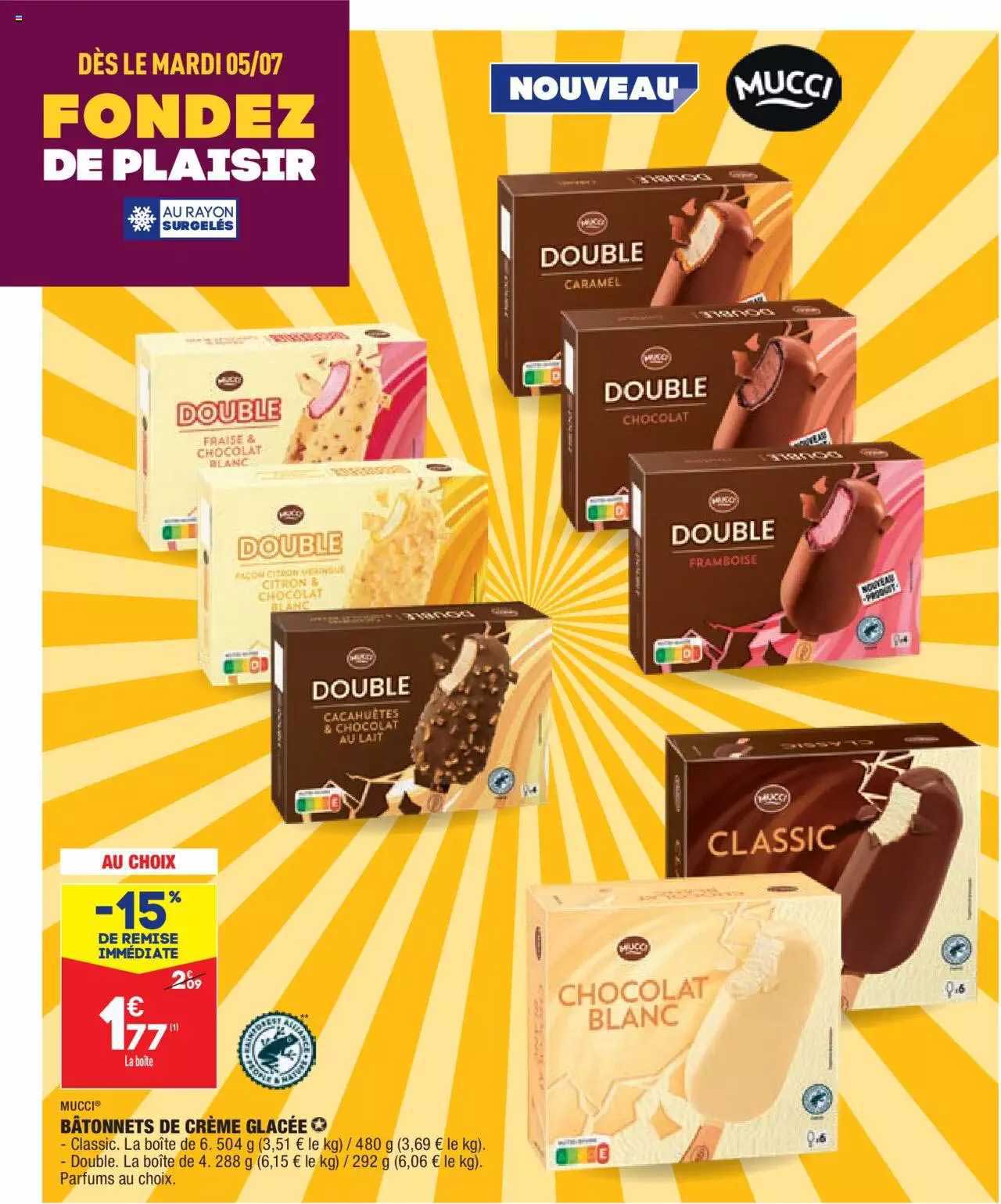 Bâtonnets De Crème Glacée Mucci