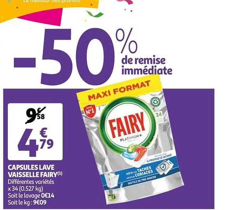 capsules lave vaisselle fairy