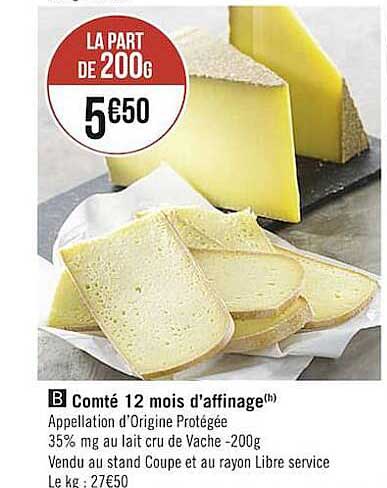 comté 12 mois d'affinage