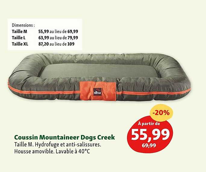 coussin mountaineer dogs creek
