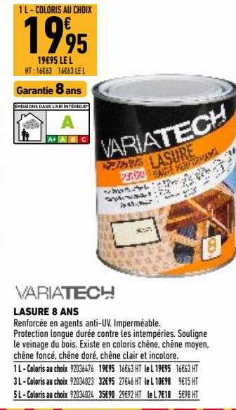 lasure 8 ans variatech