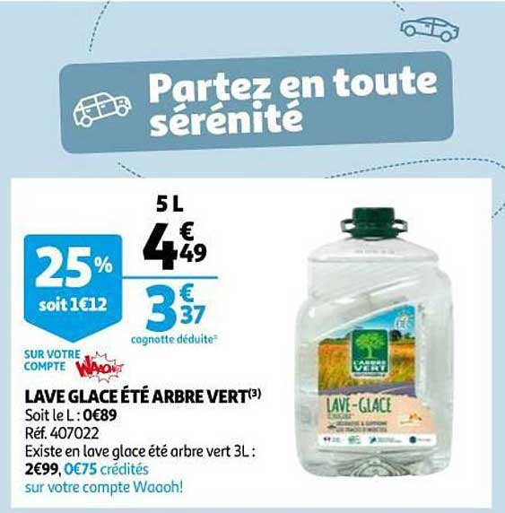 lave glace été arbre vert