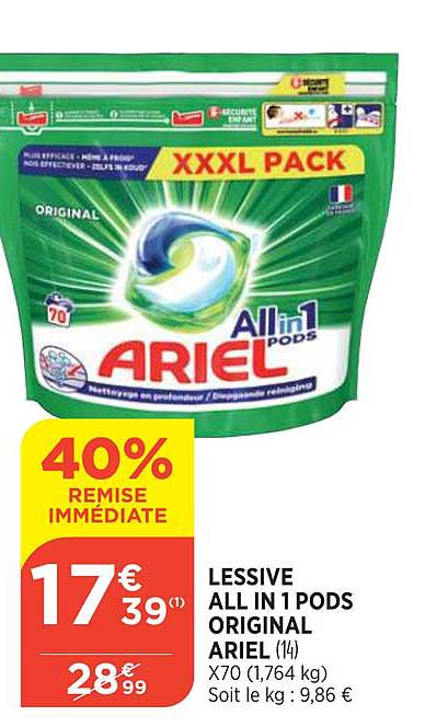 lessive all in 1 pods original ariel