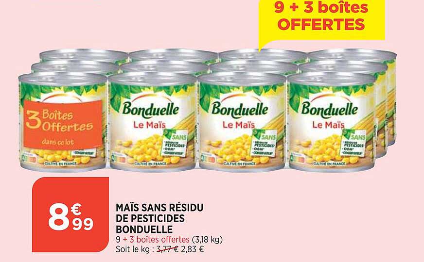 maïs sans résidu de pesticides bonduelle