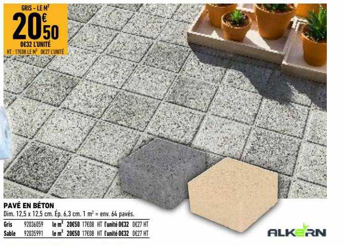 pavé en béton alkern