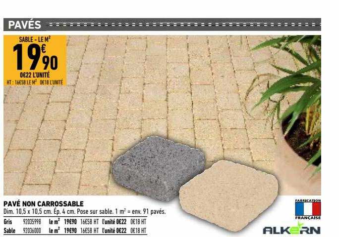 pavé non carrossable alkern